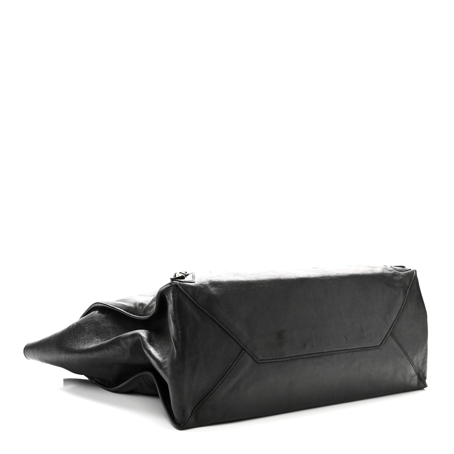 Supple Calfskin Papier A4 Zip Around Tote Black