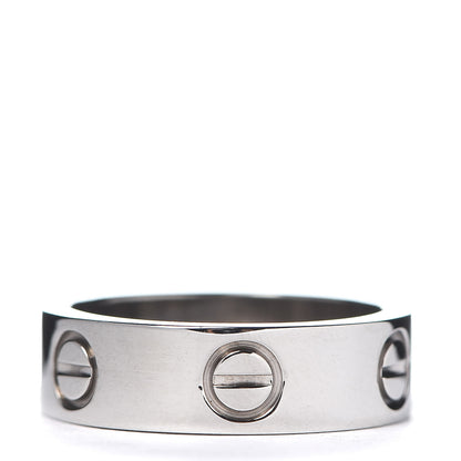 Cartier 18K White Gold 5.5mm LOVE Ring 50 5.25 3 of 4