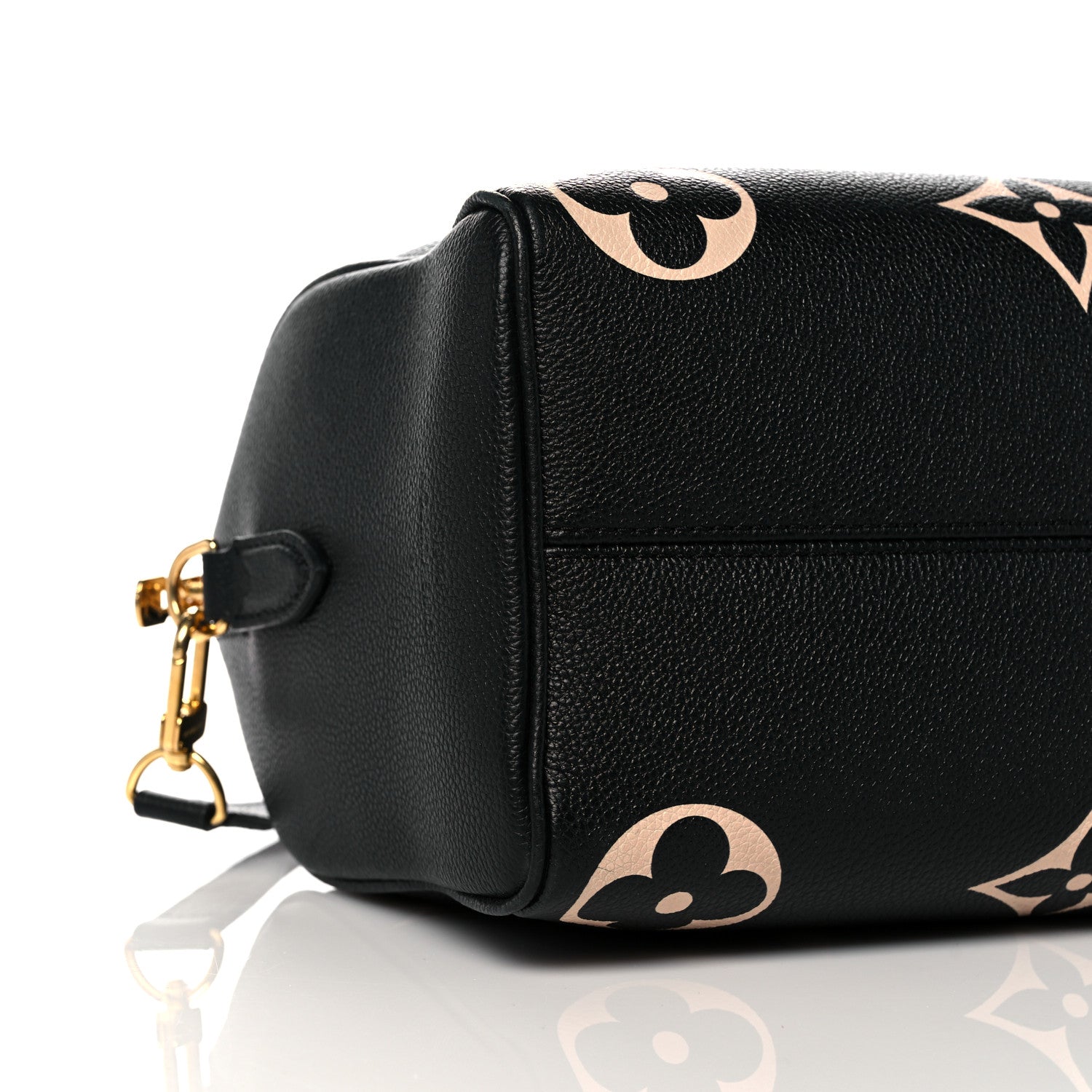 Louis Vuitton Empreinte Monogram Giant Speedy Bandouliere 25 Black Beige 7 of 9
