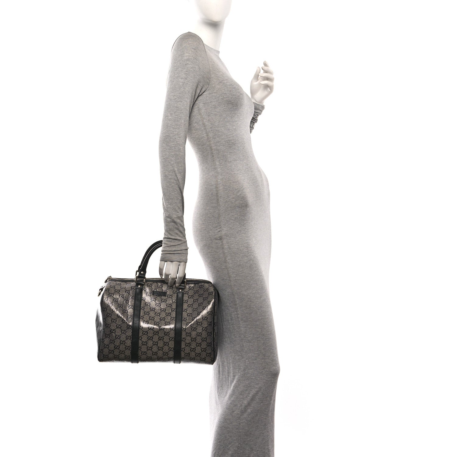 Gucci Crystal Monogram Medium Joy Boston Black 2 of 10