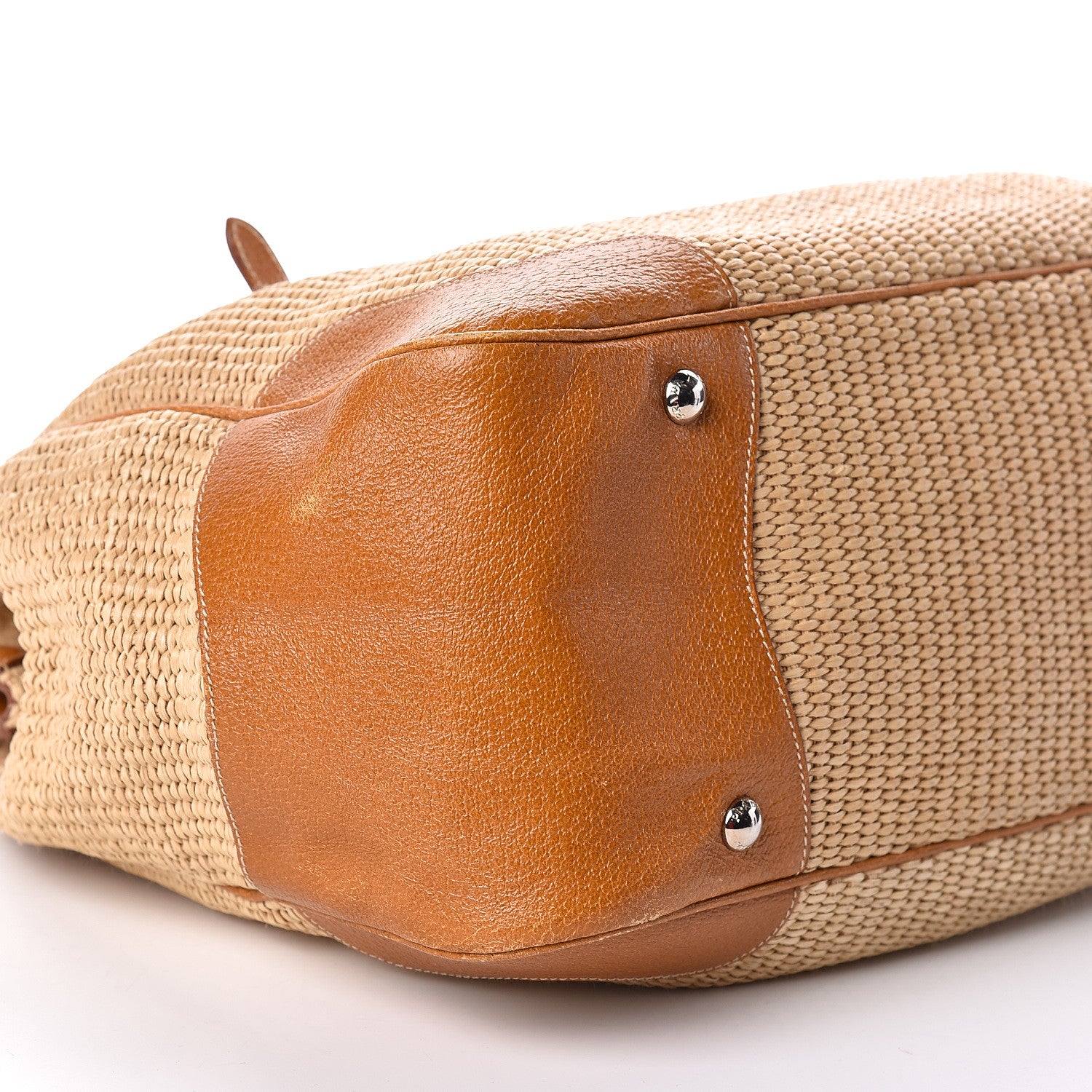 Prada Paglia Cinghiale Frame Bag Naturale Cuoio 8 of 9