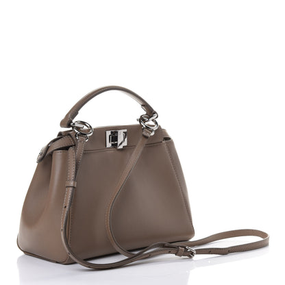 Fendi Nappa Mini Peekaboo Iconic Satchel Tortora 2 of 4