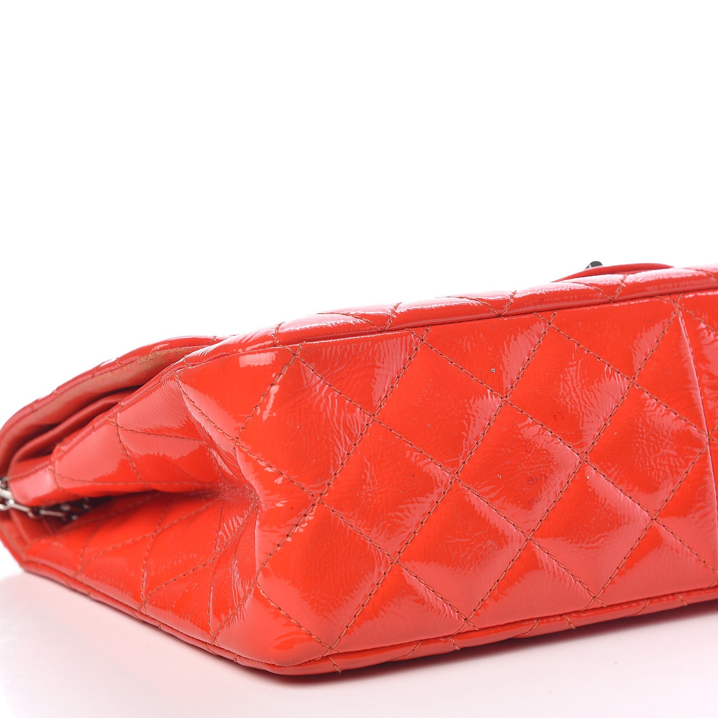 Distressed Patent Quilted 2.55 Reissue 227 Flap Red