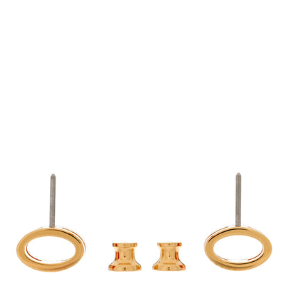 Hermes Gold Lacquered Mini Pop H Earrings Orange 3 of 5