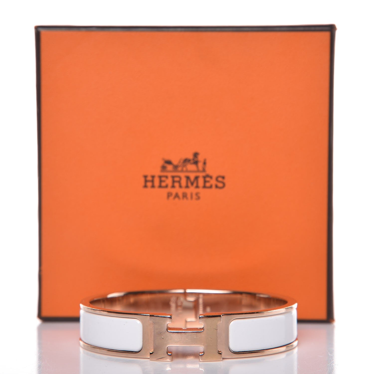Hermes Enamel Narrow Clic Clac H Bracelet PM White 6 of 6