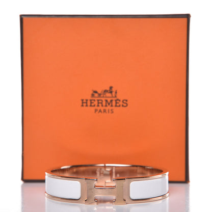 Hermes Enamel Narrow Clic Clac H Bracelet PM White 6 of 6