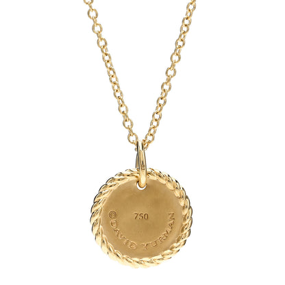 David Yurman 18K Yellow Gold Diamond Yellow Sapphire Cable Collectibles Moon and Stars Pendant Necklace 4 of 6