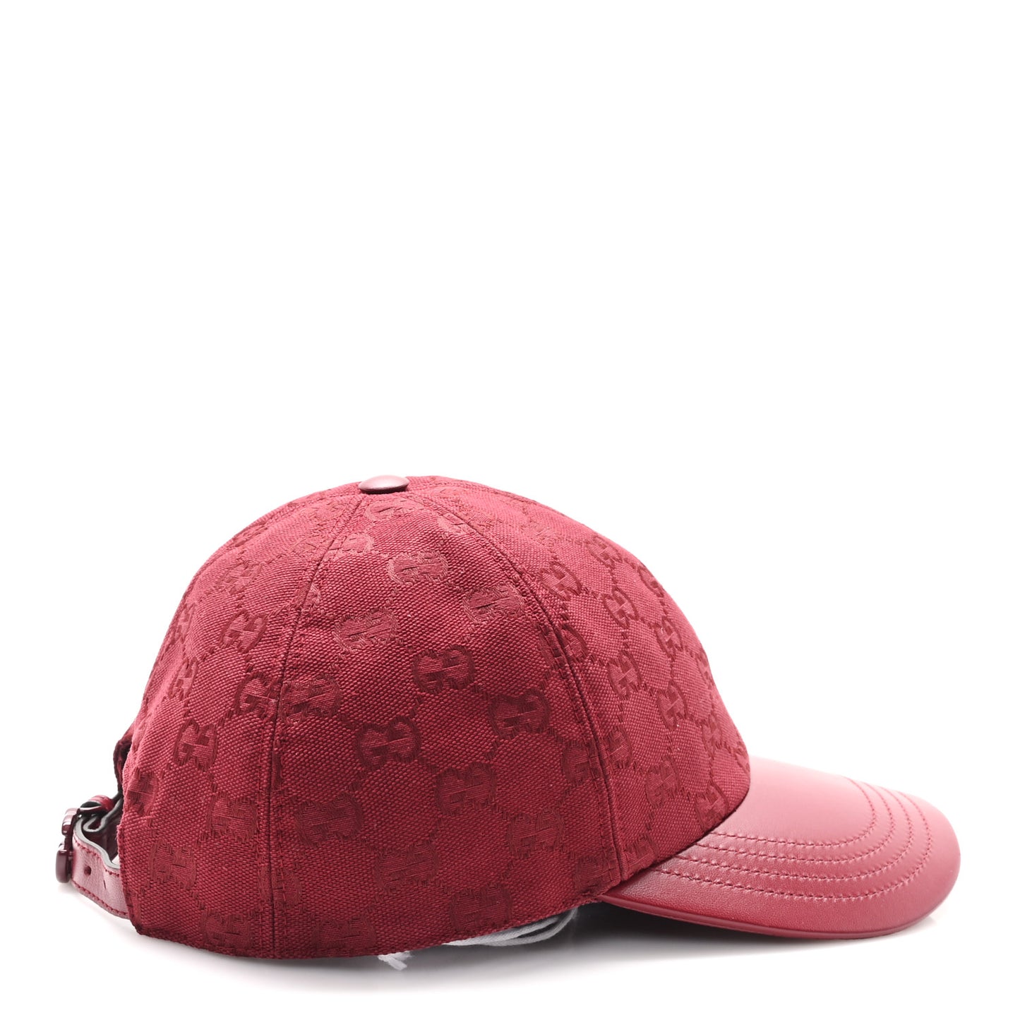 Calfskin New Canvas GG Monogram Baseball Hat L Bordeaux