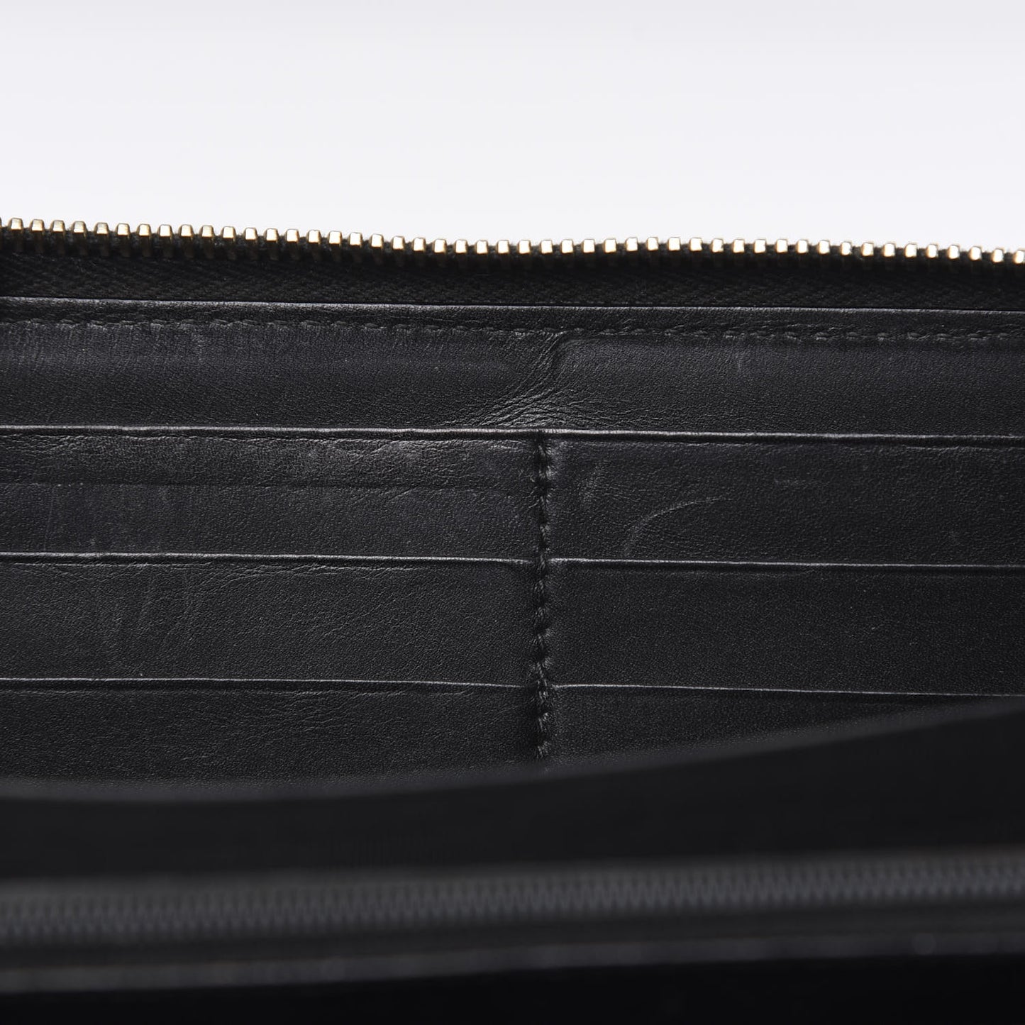 Textured Patent Monogram Belle De Jour Zip Around Wallet Black