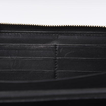 Saint Laurent Textured Patent Monogram Belle De Jour Zip Around Wallet Black 6 of 7