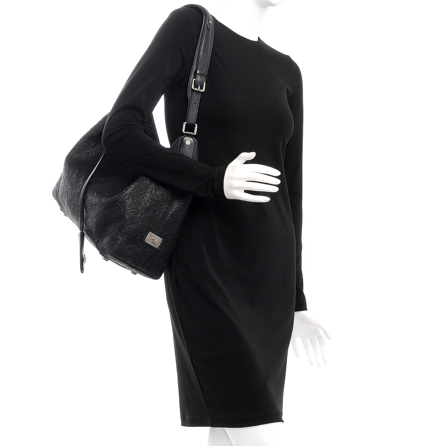 Monogram Lambskin Antheia Hobo PM Black