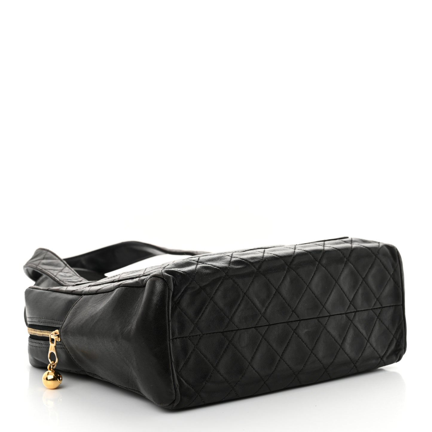 Lambskin Quilted CC Pocket Tote Black