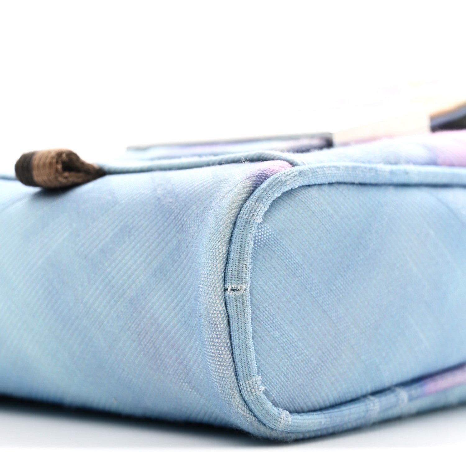 Fendi Econyl Nylon Cuoio Romano Baguette Crossbody Phone Pouch Azzurro 10 of 11