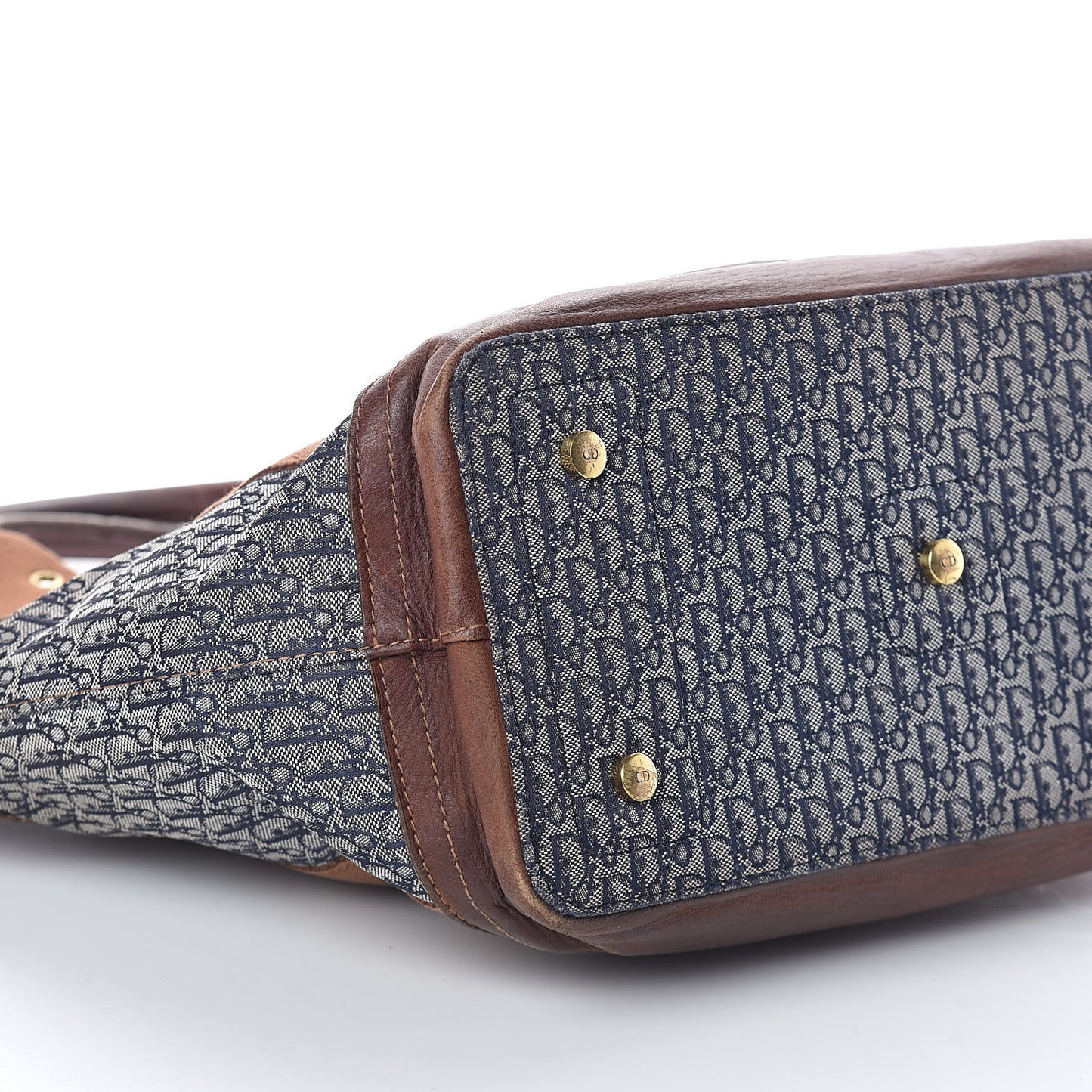 Monogram Tote Blue Brown