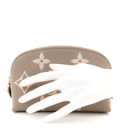 Louis Vuitton Empreinte Monogram Giant Cosmetic Pouch PM Tourterelle Crème 3 of 12
