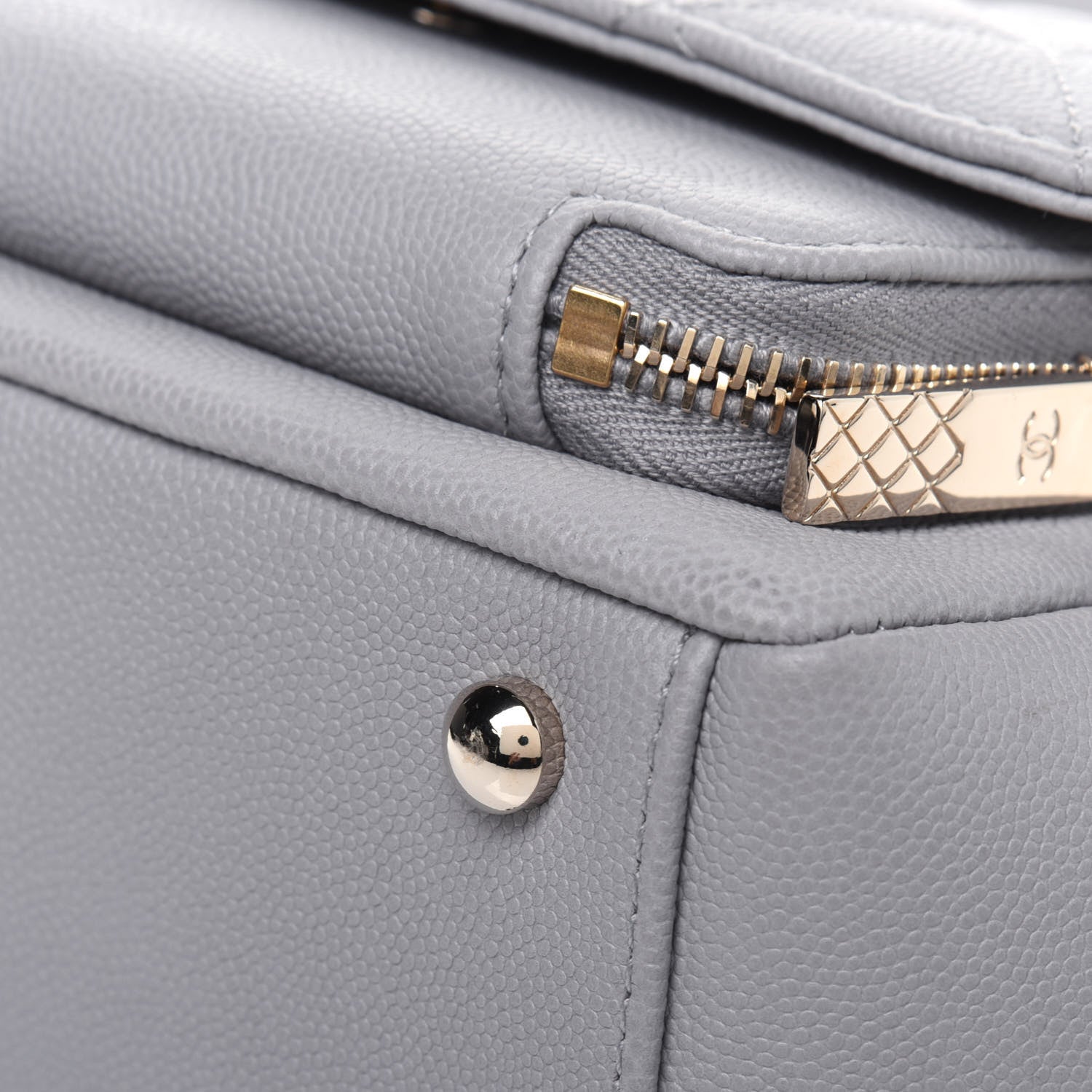 Chanel Caviar Quilted Small Business Affinity Flap Grey 10 of 13