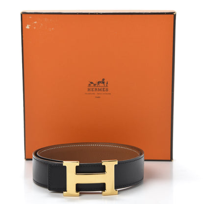 Hermes Box Togo 32mm H Belt 70 Black Gold 4 of 4