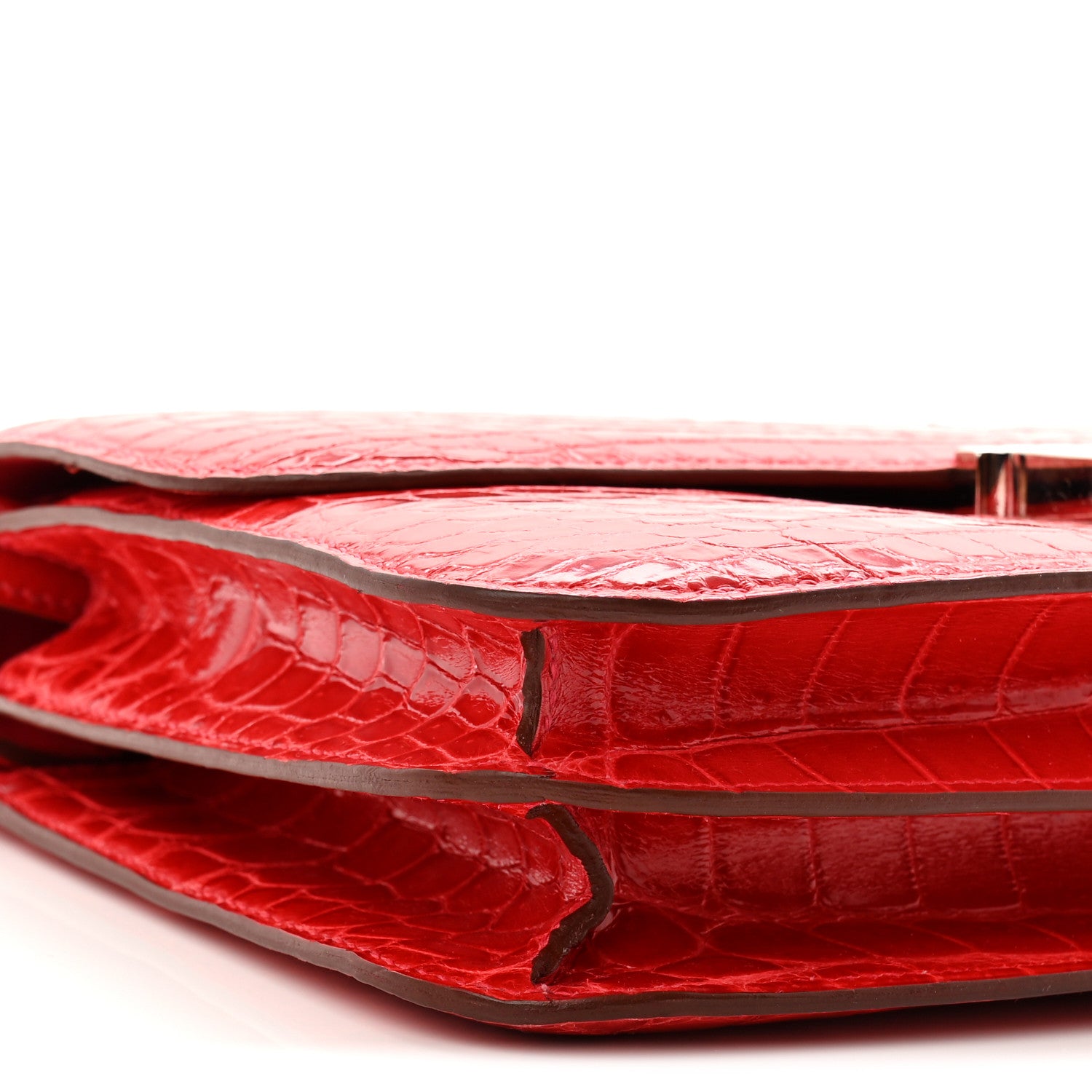 Hermes Shiny Niloticus Crocodile Constance Elan 25 Rouge Casaque 16 of 19