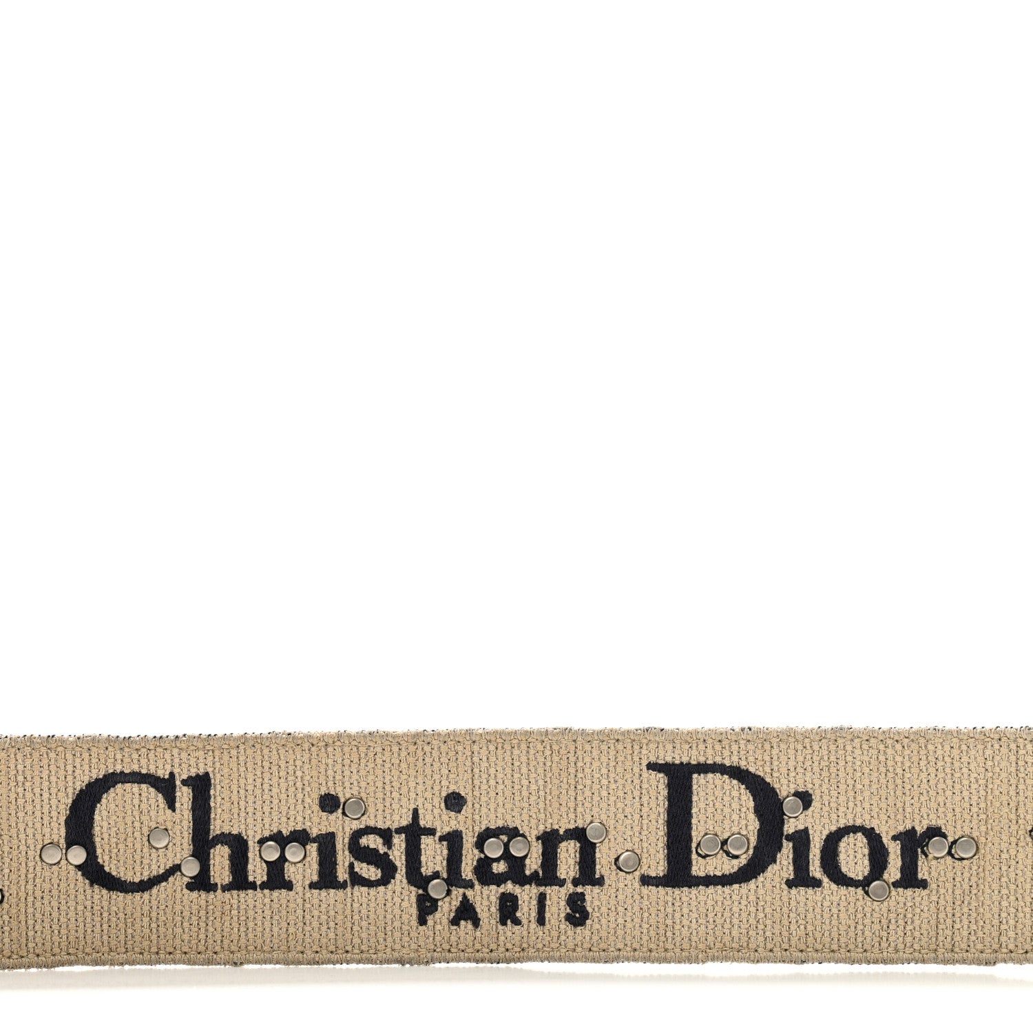 Christian Dior Oblique Studded Shoulder Strap Blue 3 of 5