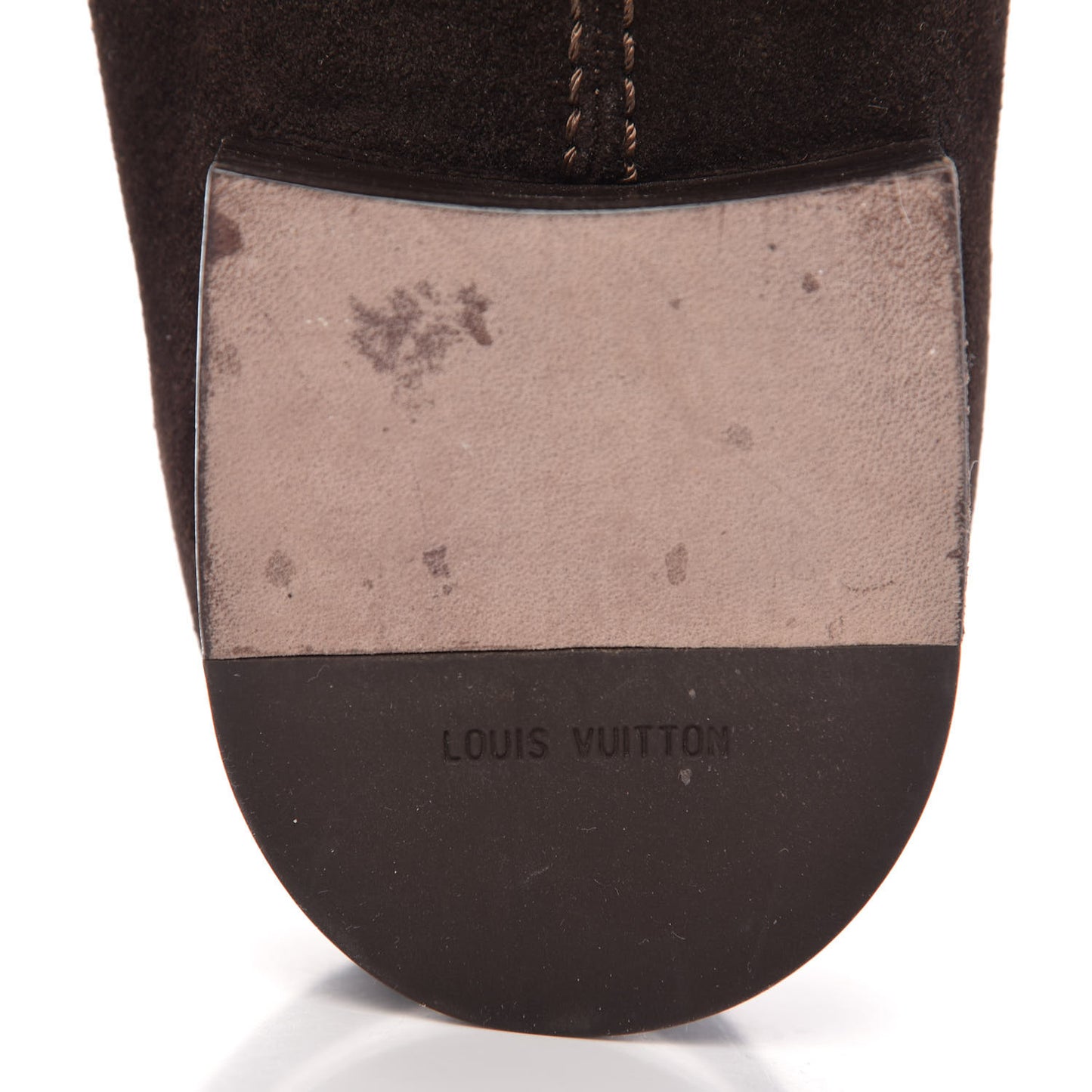 Suede Calfskin Mens Moccasin Loafers 8.5 Brown