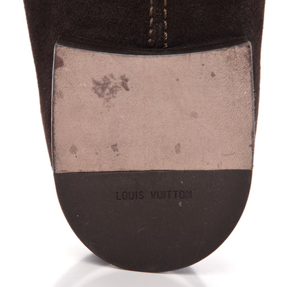 Louis Vuitton Suede Calfskin Mens Moccasin Loafers 8.5 Brown 8 of 8