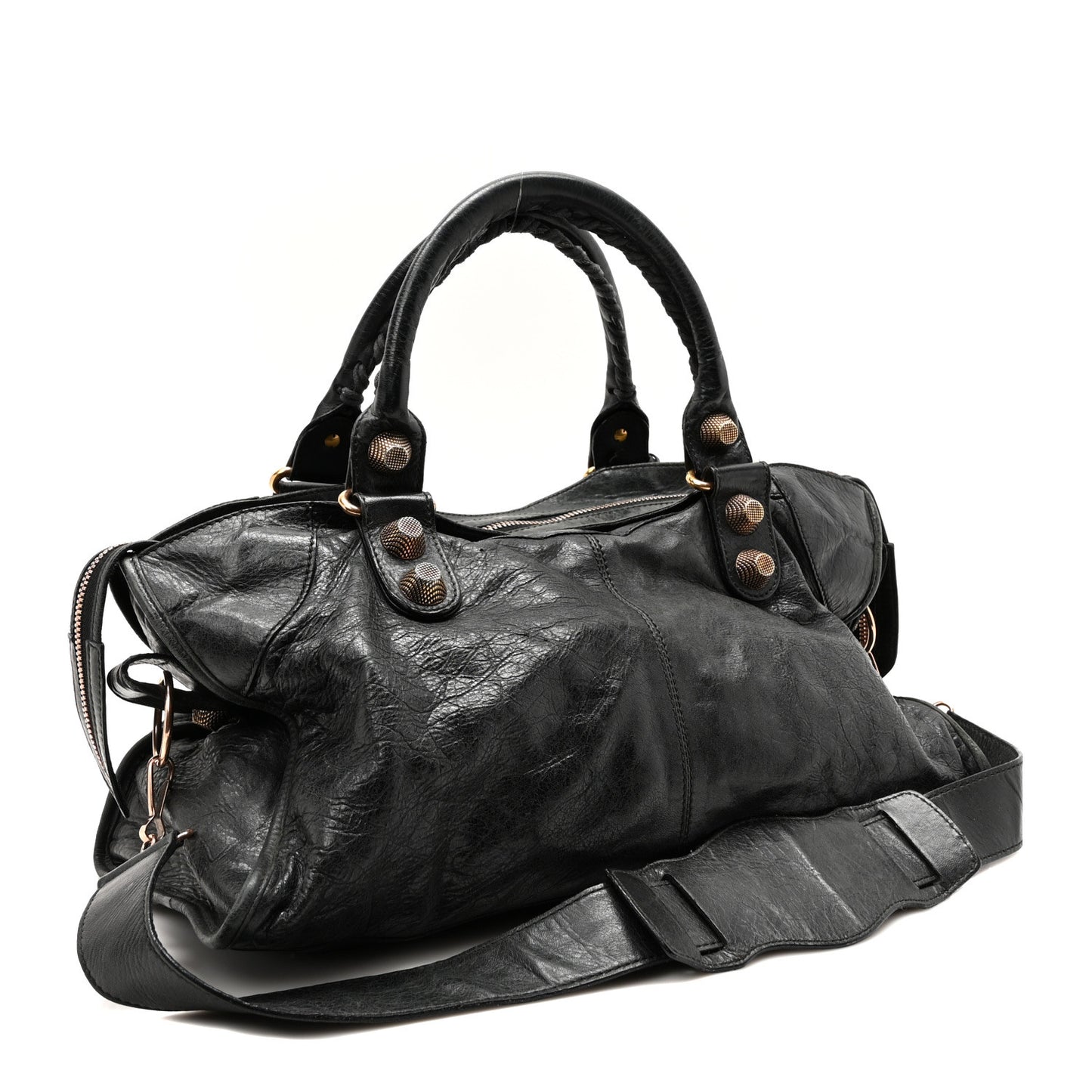 Agneau Giant 21 Rose Gold Hardware Part Time Black