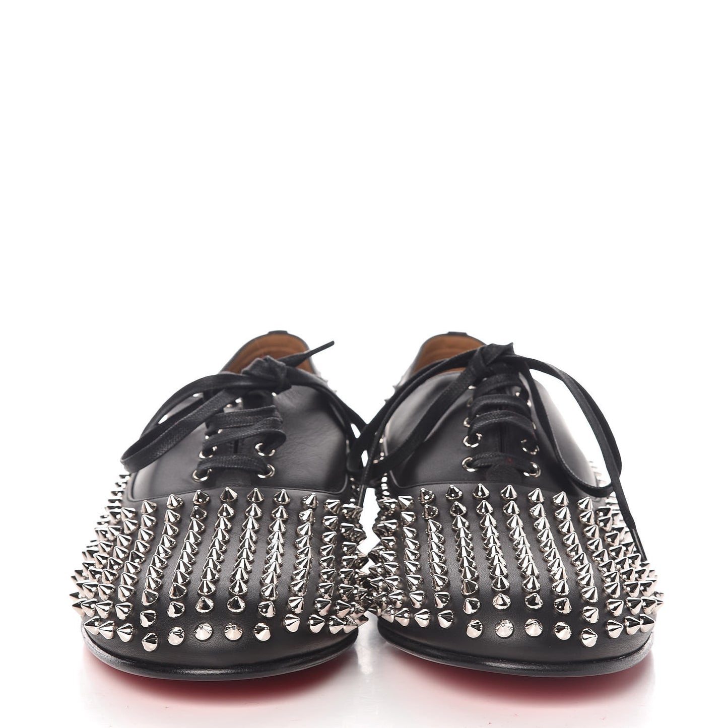 Calfskin Spike Mens Freddy Flat 45 Black