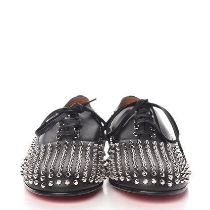 Christian Louboutin Calfskin Spike Mens Freddy Flat 45 Black 2 of 8