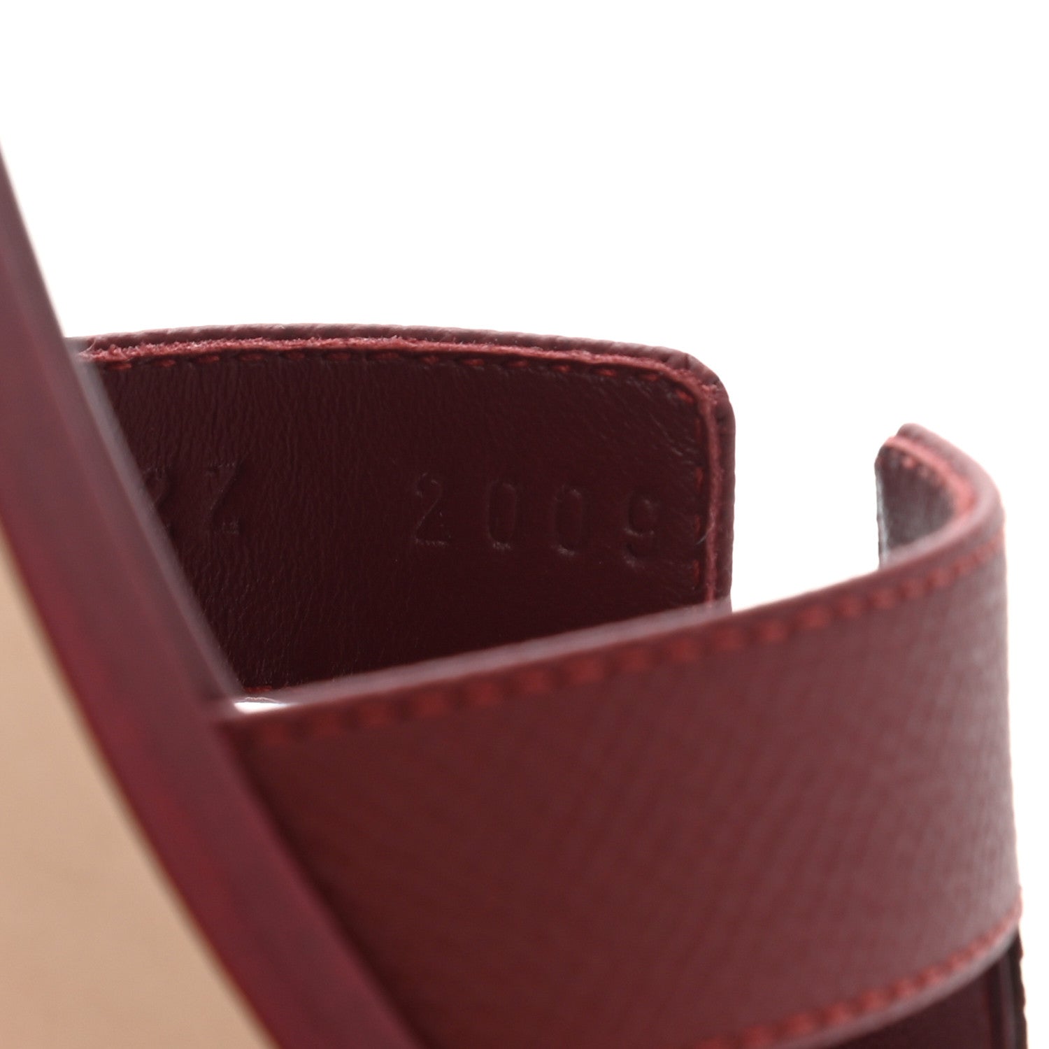 Hermes Epsom Oran Sandals 36.5 Rouge H 8 of 10