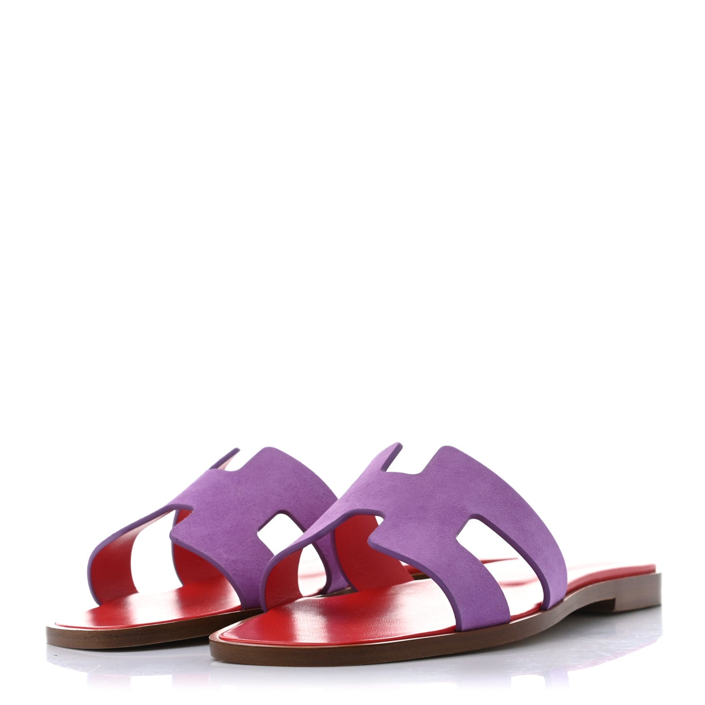 Suede Goatskin Oran Sandals 36 Violet Parme