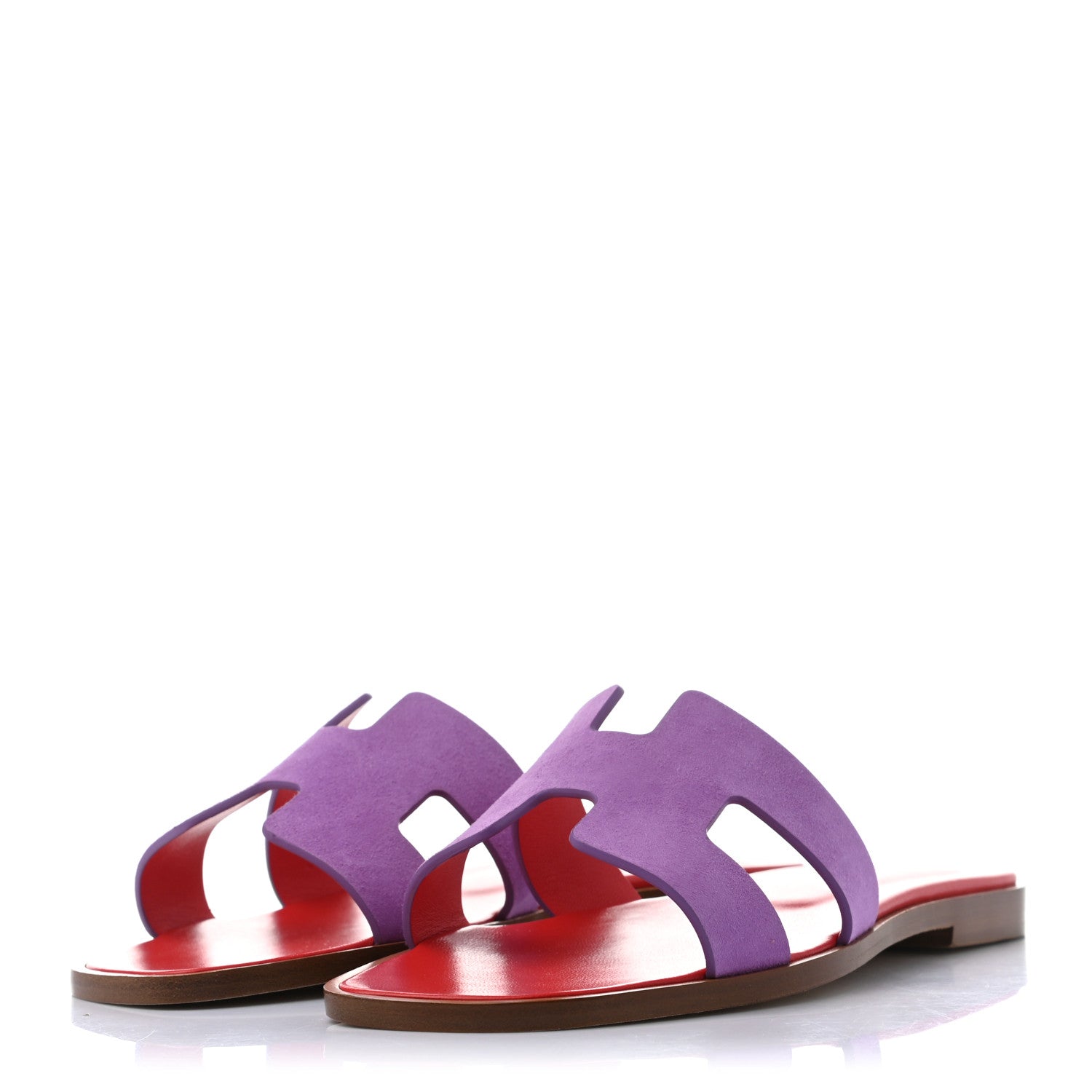 Hermes Suede Goatskin Oran Sandals 36 Violet Parme 3 of 7