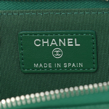 Chanel Caviar Quilted Zipped Key Holder Case Green 6 of 8