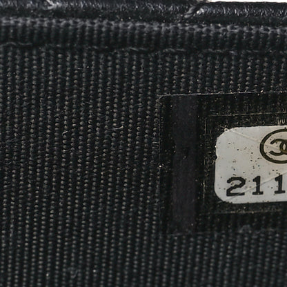 Chanel Metallic Calfskin Quilted Boy Wallet On Chain WOC Navy Blue 8 of 12