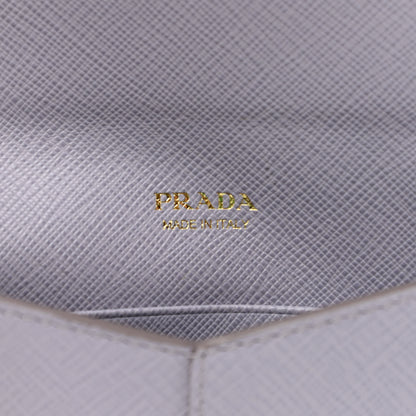 Prada Saffiano Metal Envelope Wallet Glicine 6 of 6