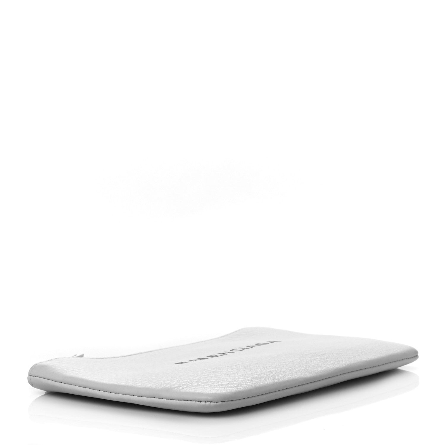 Balenciaga Calfskin Logo M Everyday Pouch White 4 of 10