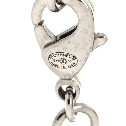 Chanel Crystal Timeless CC Necklace Silver 5 of 5