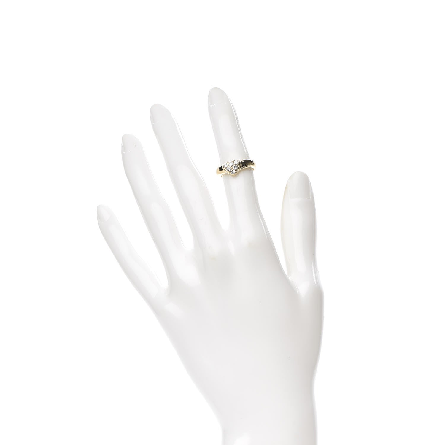 Tiffany 18K Yellow Gold Diamond Heart Band Ring 47 4 2 of 4