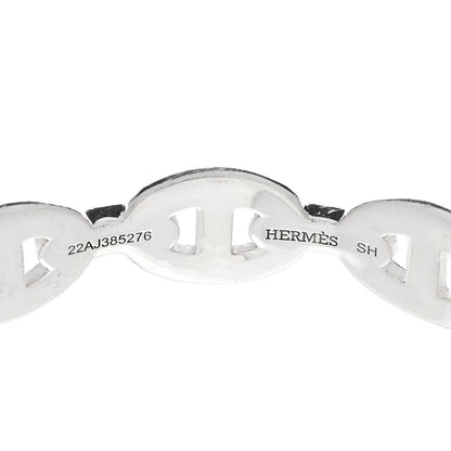 Hermes Sterling Silver MM Chaine d'Ancre Enchainee Cuff Bracelet SH 3 of 4