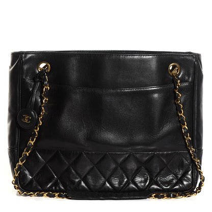 Chanel Lambskin Shoulder Bag Black 1 of 8