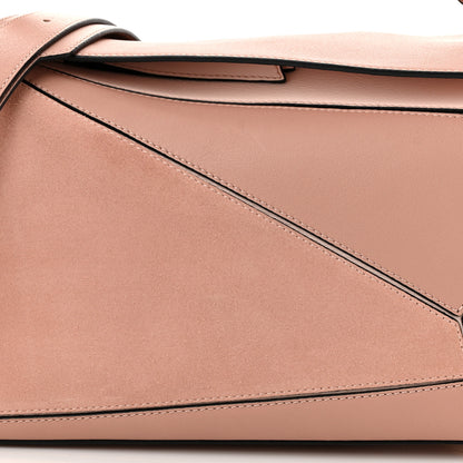Loewe Calfskin Suede Medium Puzzle Bag Blush 8 of 10