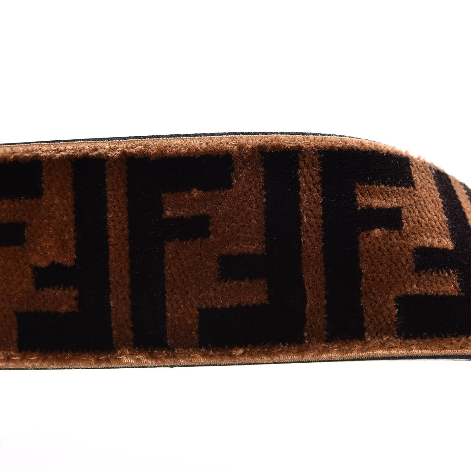 Fendi Velvet Tapestry FF Strap You Tobacco 7 of 9