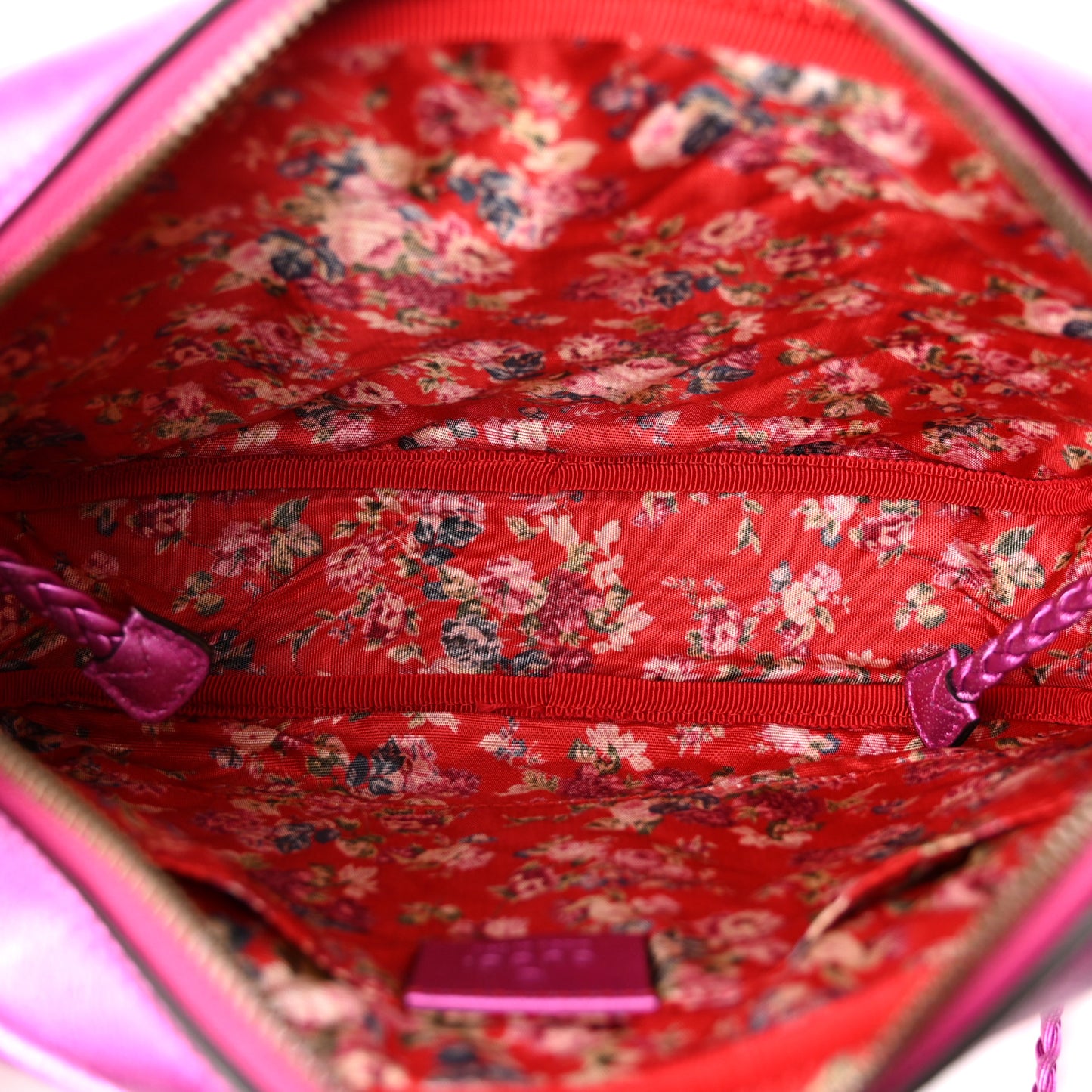 Laminated Nappa Trapuntata Small Zumi Shoulder Bag Fuxia
