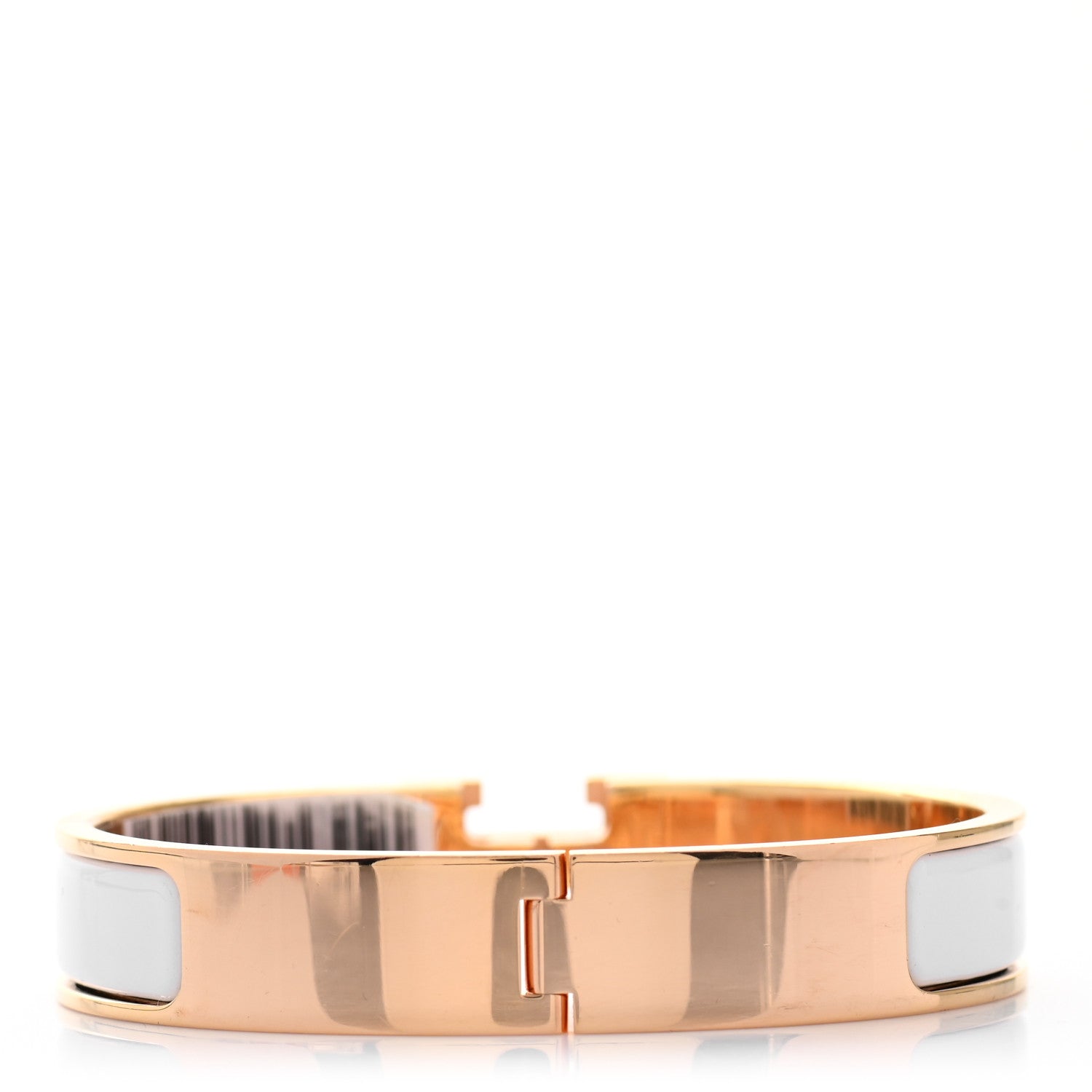 Hermes Enamel Narrow Clic Clac H Bracelet GM White 3 of 4