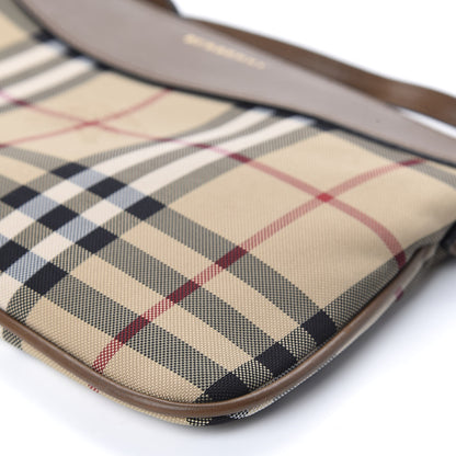 Burberry Horseferry Check Peyton Crossbody Clutch Bag Brown 6 of 8
