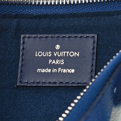 Louis Vuitton Monogram Giant Escale Double Zip Pochette Blue 8 of 11