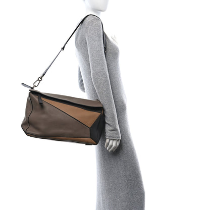 Loewe Grained Calfskin Large Puzzle Bag Sand Ash Multicolor 2 of 11