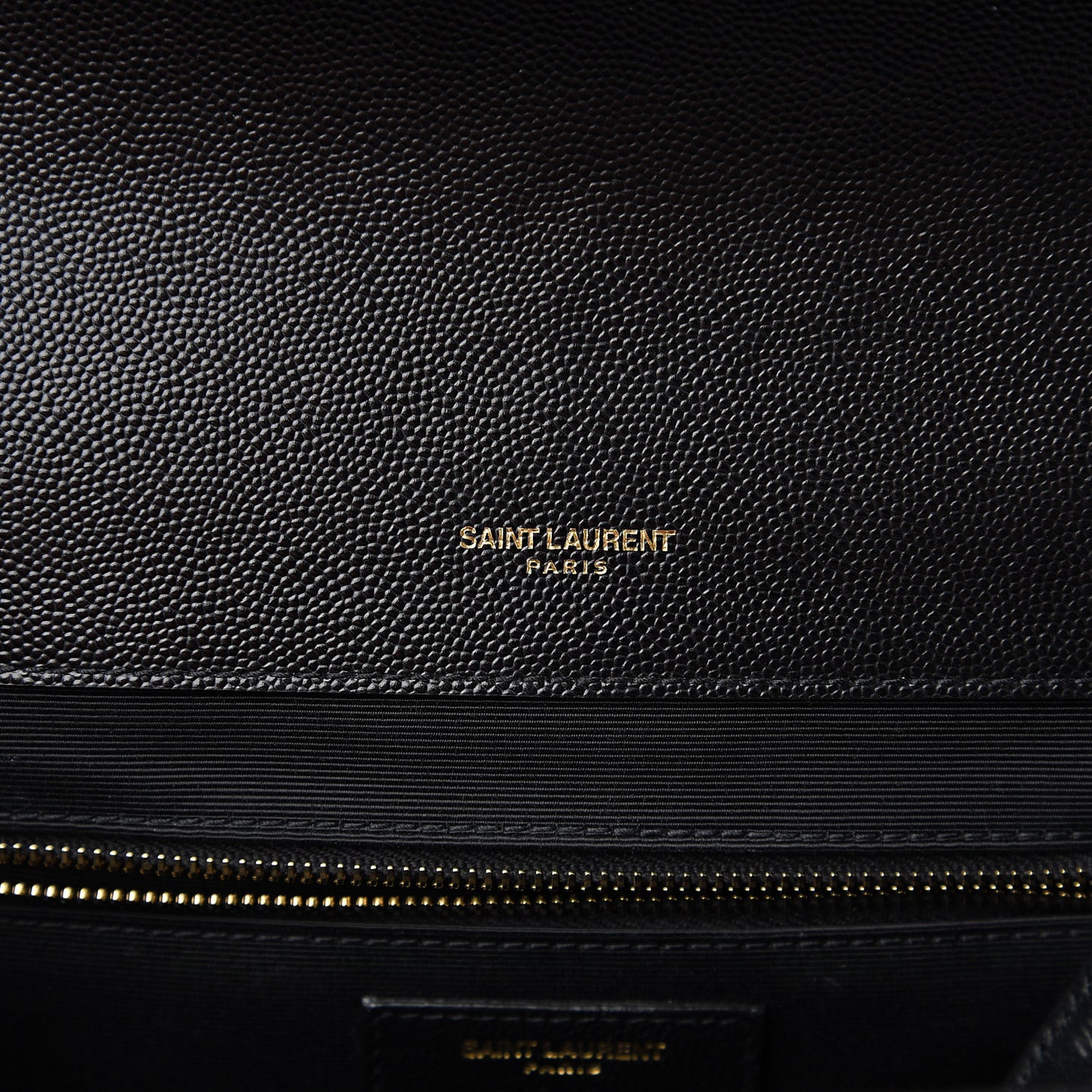 Grain De Poudre Textured Mixed Matelasse Large Triquilt Monogram Satchel Black