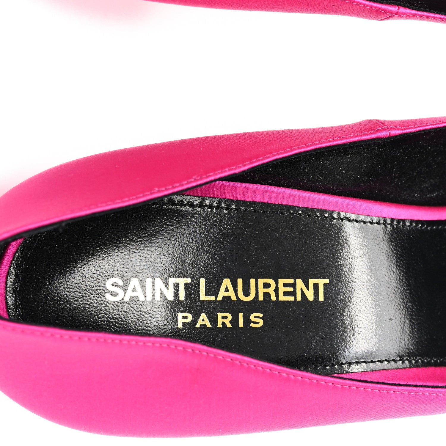 Saint Laurent Satin Crepe Marylin 110 Pumps 41 Fuchsia 8 of 10