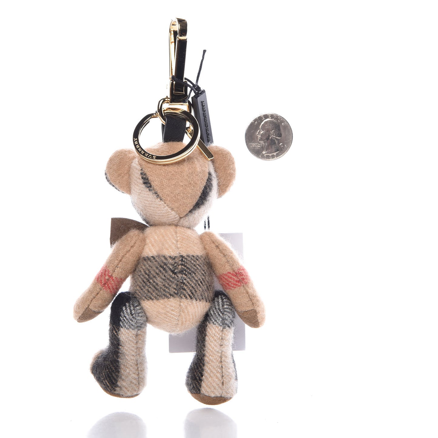 Cashmere House Check Thomas Bear Bag Charm Camel Gold