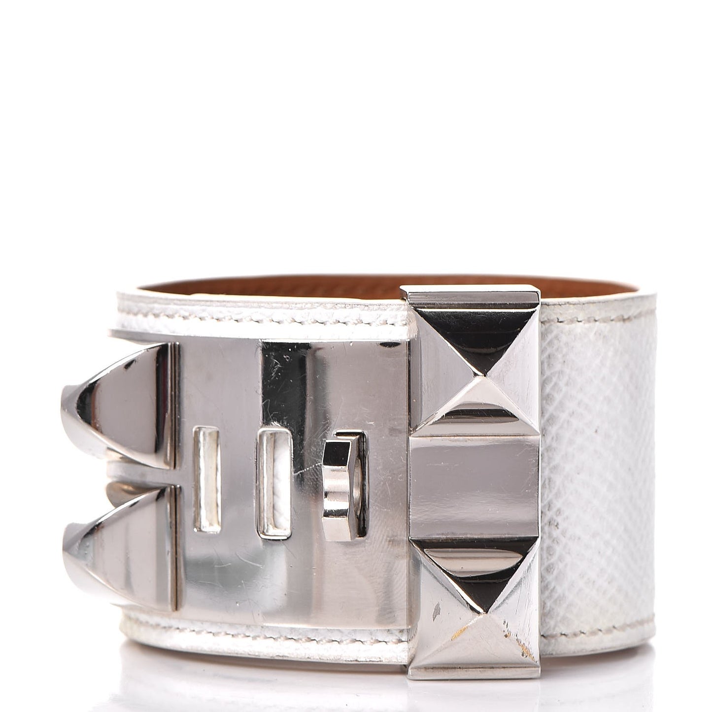 Epsom Collier de Chien CDC Bracelet S Blanc White
